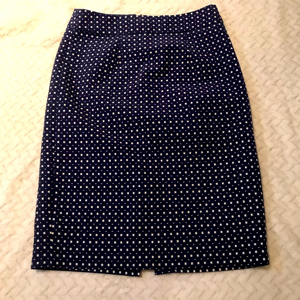Banana Republic Skirt Dark Blue and White Print Womens Size 0